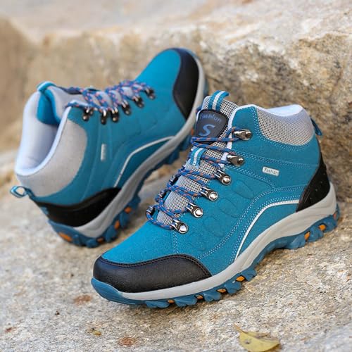 Men's Women's Non-slip Climbing Shoes Outdoor Hiking Travel Lace-up Boots Breathable Comfortable Walking Boots Rubber Outsole Non-slip Boots4