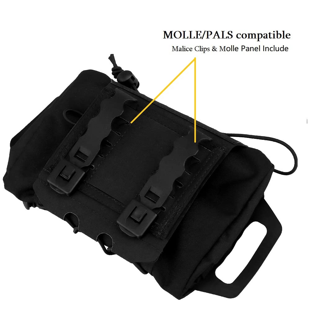 Pochette Tactique Militaire Molle Ceinture de Premiers Soins Rapide Pochette de Survie Système en Deux Parties Porte-médicaments en Rouleau Sac à poignée en hypalon