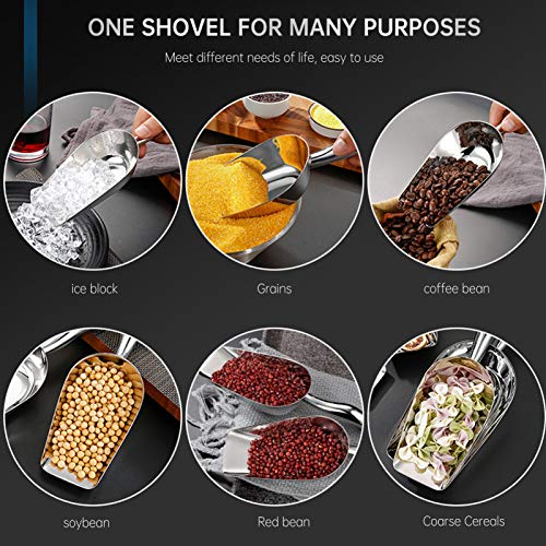 Colher de gelo de aço inoxidável YARDWE de metal para doces e farinha de pipoca para festa de casame