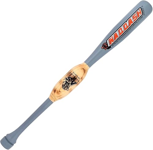 Miniatura 1 de Bate de béisbol y sóftbol gris de 32 pulgadas  39 onzas con madera de arce profesional sólida para mejorar la fuerza, la velocidad del bate,