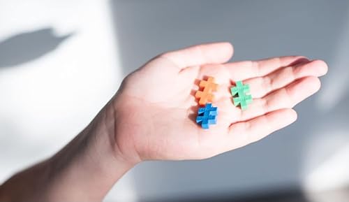 Miniatura 8 de PLUS PLUS - Mezcla de colores que brillan en la oscuridad, 70 piezas - Tallo de construcción de construcciónjuguete de vapor, mini bloques de