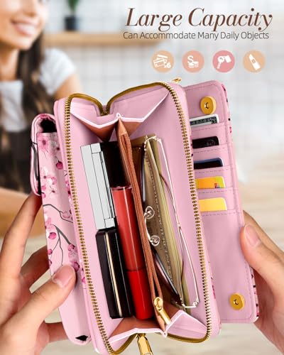 Cute Crossbody Purse Cell Phone Bags for Women - Leather Cellphone Wallet Purse with Adjustable Shoulder Rope4
