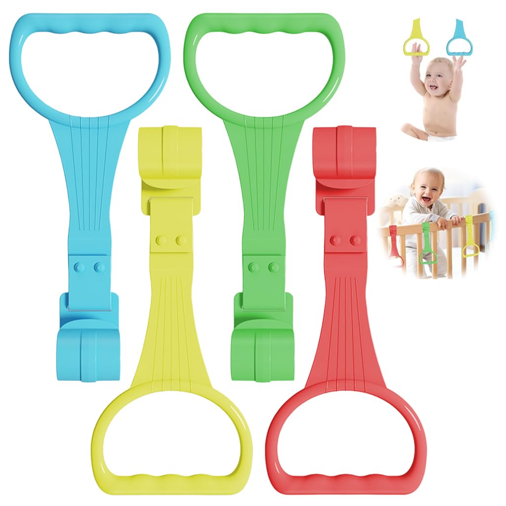 SNOWIE SOFT® Baby Pull Up Ring for Crib Standing Assistant Ring Crib Gym Rings for Motor Skills Developing Cribs Pull Rings Toddler Walking Training Tool Baby 6-18 Months-picture-34