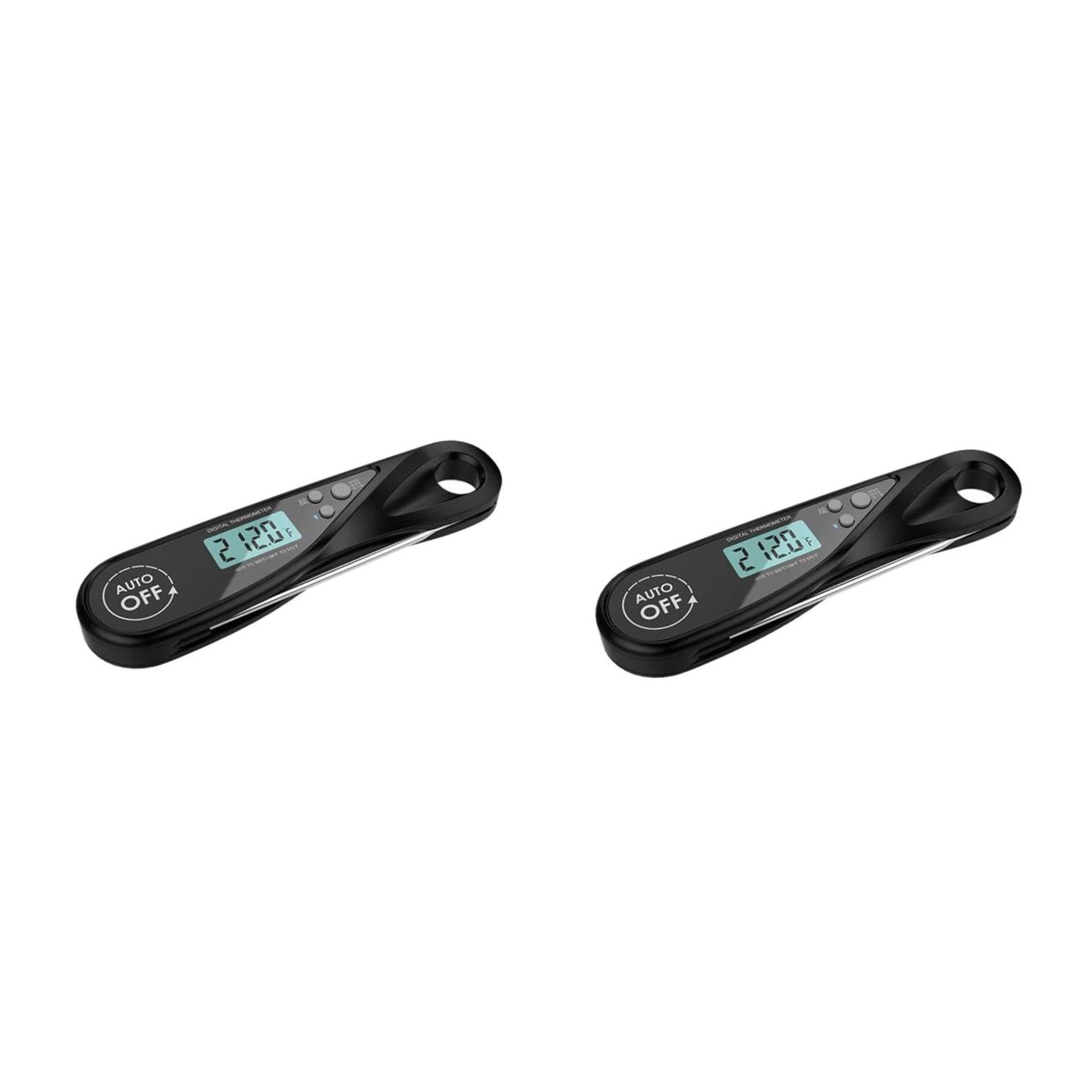 TOPBATHY Lot De 2 Thermomètres À Viande Numériques Pliables - Alimentaire À Lecture Instantanée Pour Barbecue Cuisine Restaurant Usage Domestique