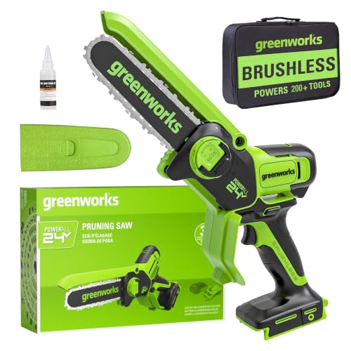 Greenworks 24V 6in Electric Mini Chainsaw, Tool Only