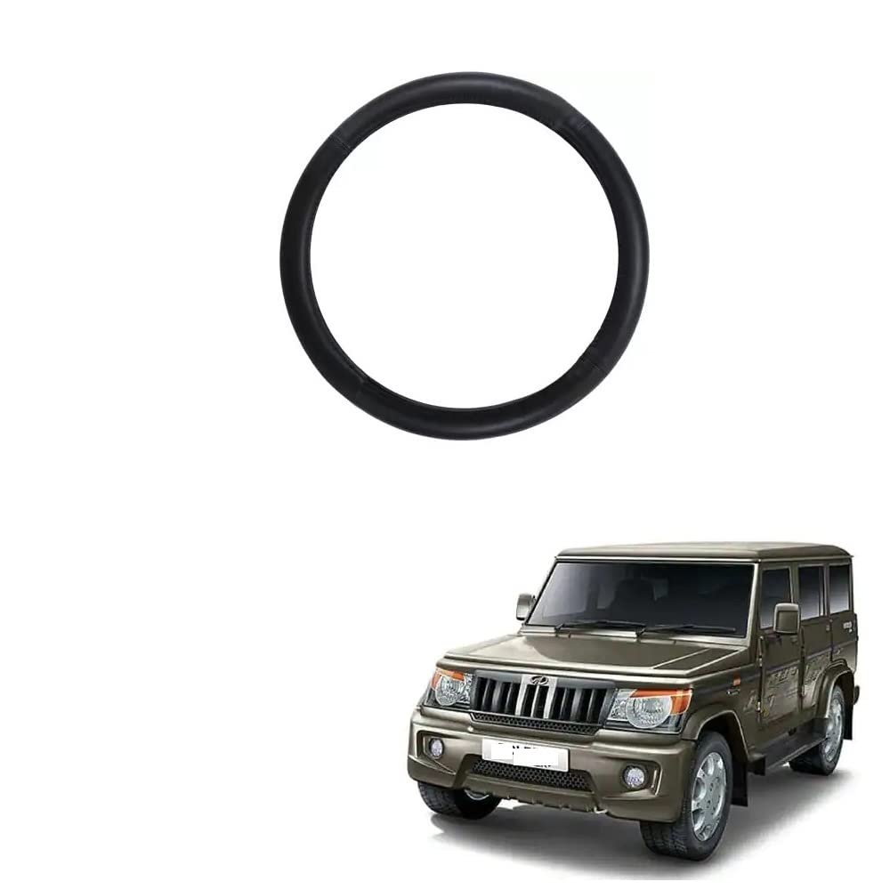 Car Steering Wheel Cover Full Black Colour Suitable for Mahindra Bolero-image-34