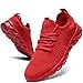 Men's Running Shoes Slip On Walking Comfortable Tennis Breathable Non Slip Athletic Gym Workout Cross Training Fashion Red Sneakers,12
