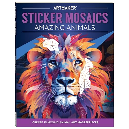 Hinkler Art Maker Sticker Mosaic Amazing Animals - - Adult Sticker Book