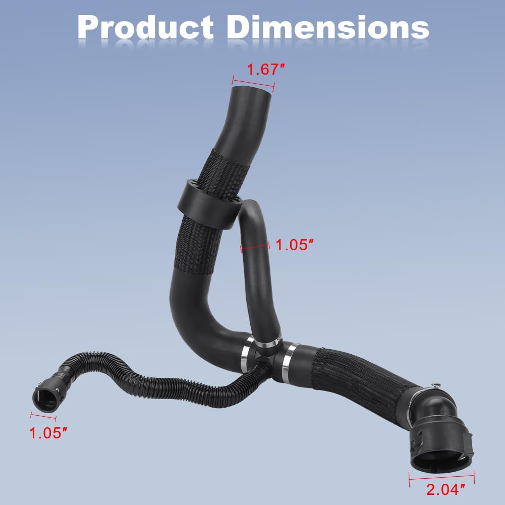 JDMON Engine Radiator Bypass Hose Outlet Compatible with Jeep Compass 2.4L 2017 2018 2019 2020 2021 2022 Replace 68380330AA 68380330AB 68249896AC