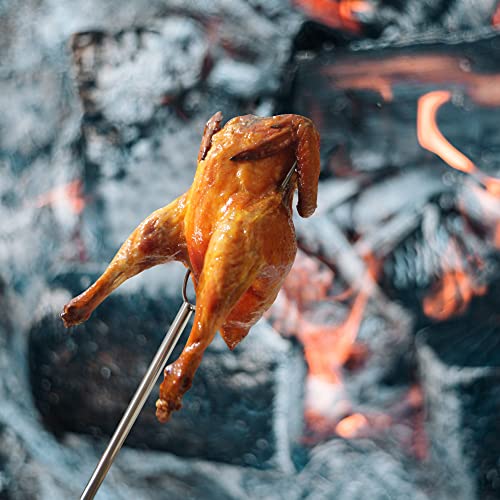 32" Heavy Duty Hot Dog Roasting Sticks for Campfire, Smores Sticks for Fire Pit Long, Marshmallows Skewers (4 Pack) - Image 5