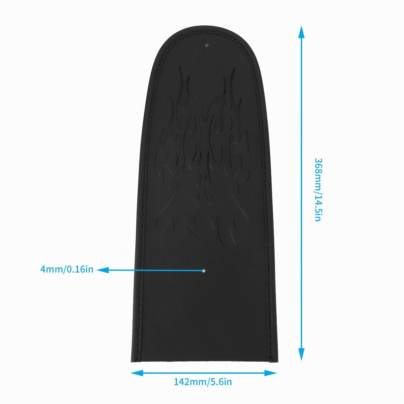 Parafango Moto Protector Decor Parafango Cover Pad Pelle Artificiale Fit per XL 883 1200 48 Trattamento Parafanghi Automobilistici (Nero)
