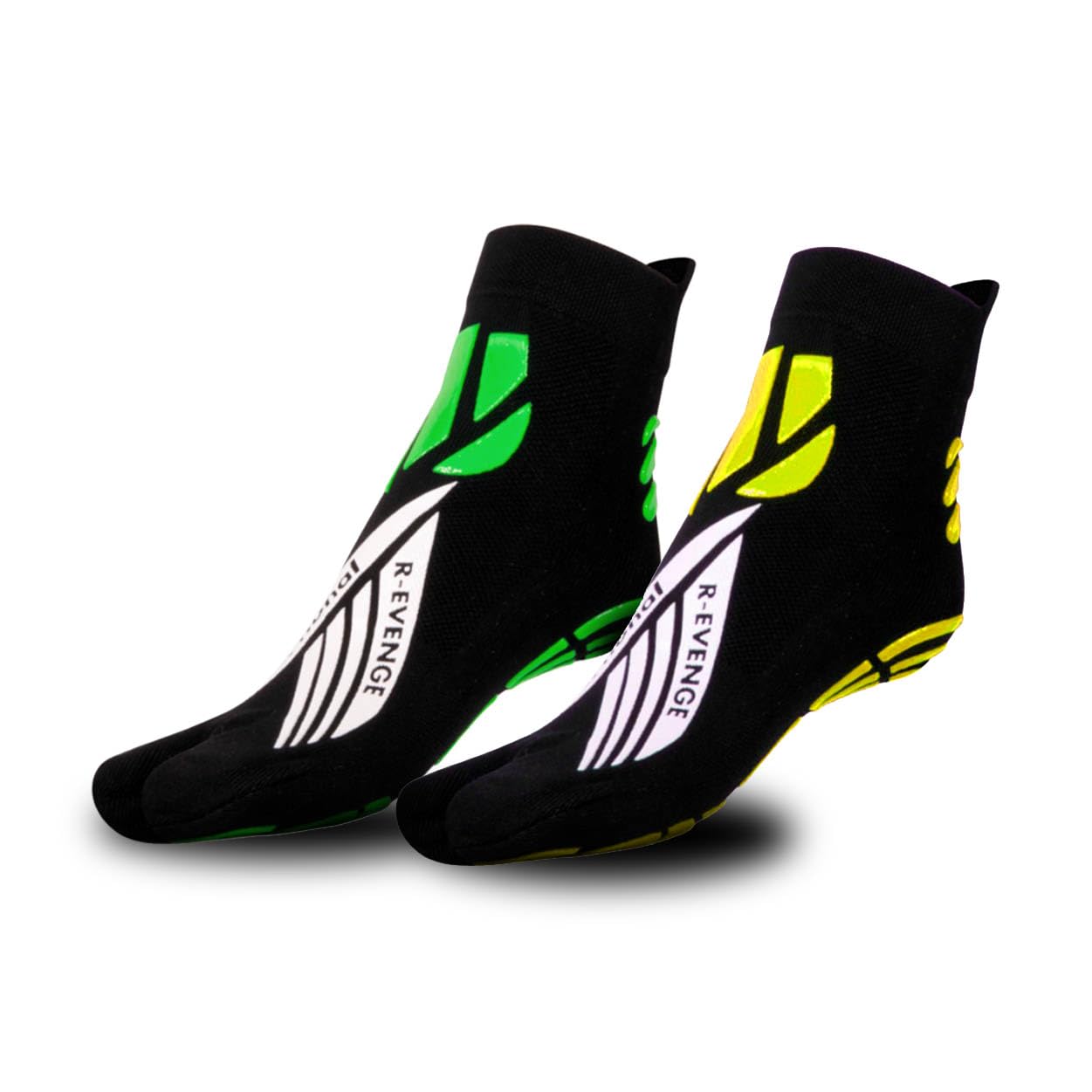 R-EVENGE Kit de 4 calcetines Functional 1 Finger, diseñados para el entrenamiento funcional y en suspensión, para la antigravedad y el Power Yoga.
