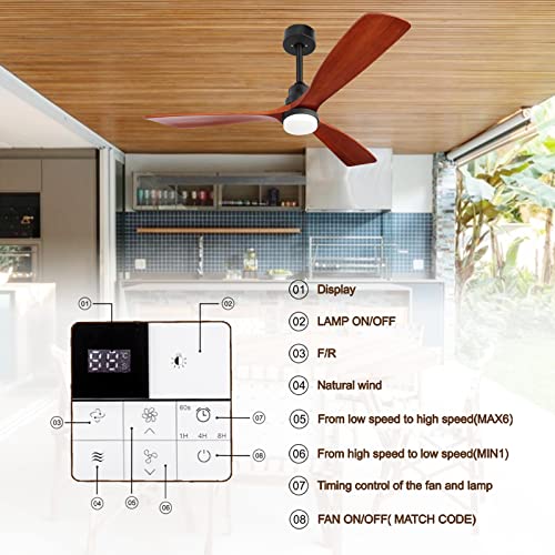 Ghicc Ceiling Fans With Lights And Remote, 52 Inch Outdoor Ceiling Fan With Remote, Modern Ceiling Fan With Lights For Patio Farmhouse Bedroom #TOP3