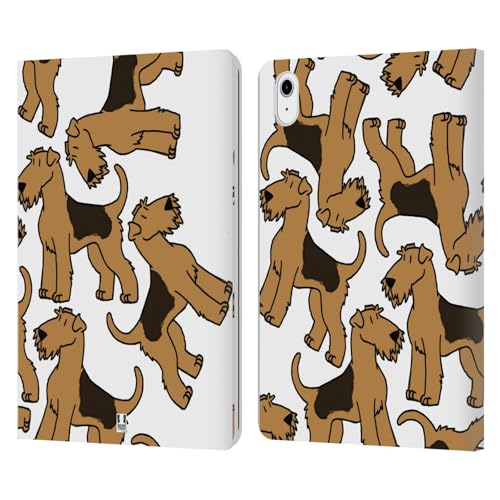 Étui en cuir iPad Air 11 Head Case Designs avec motif Airedale Terrier
