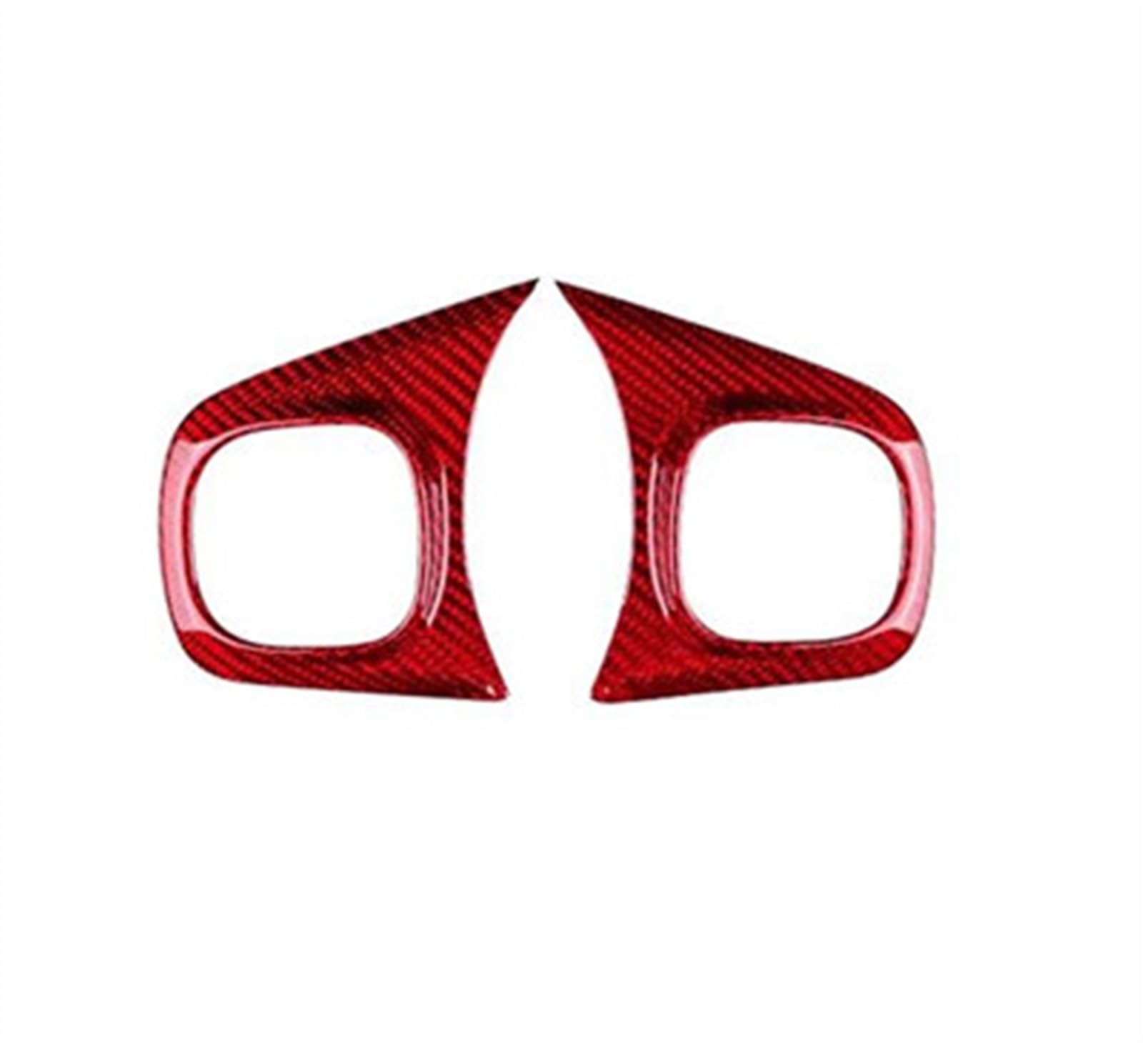 Real Hard Carbon Fiber Red Black Car Interior Trim Decor Frame Sticker for Fiat 500 2020 2021 2022 2023 Anti-dust(Rosso)