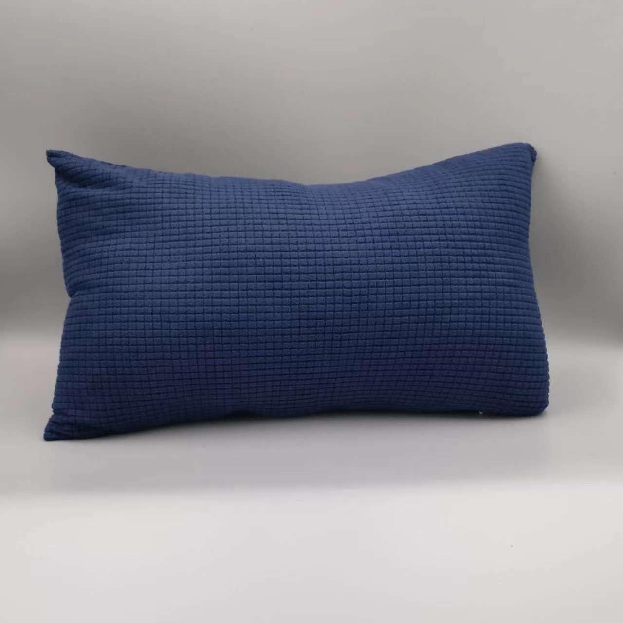 2 pack Pillowcases for Sofa Cushions Pillow Cases Rectangular Couch Cushion Covers Protectors Throw Pillow Cover for Living Room Bed Corduroy Fabrics Cushion Slipcover ( Color : Dark blue , Size : 30x