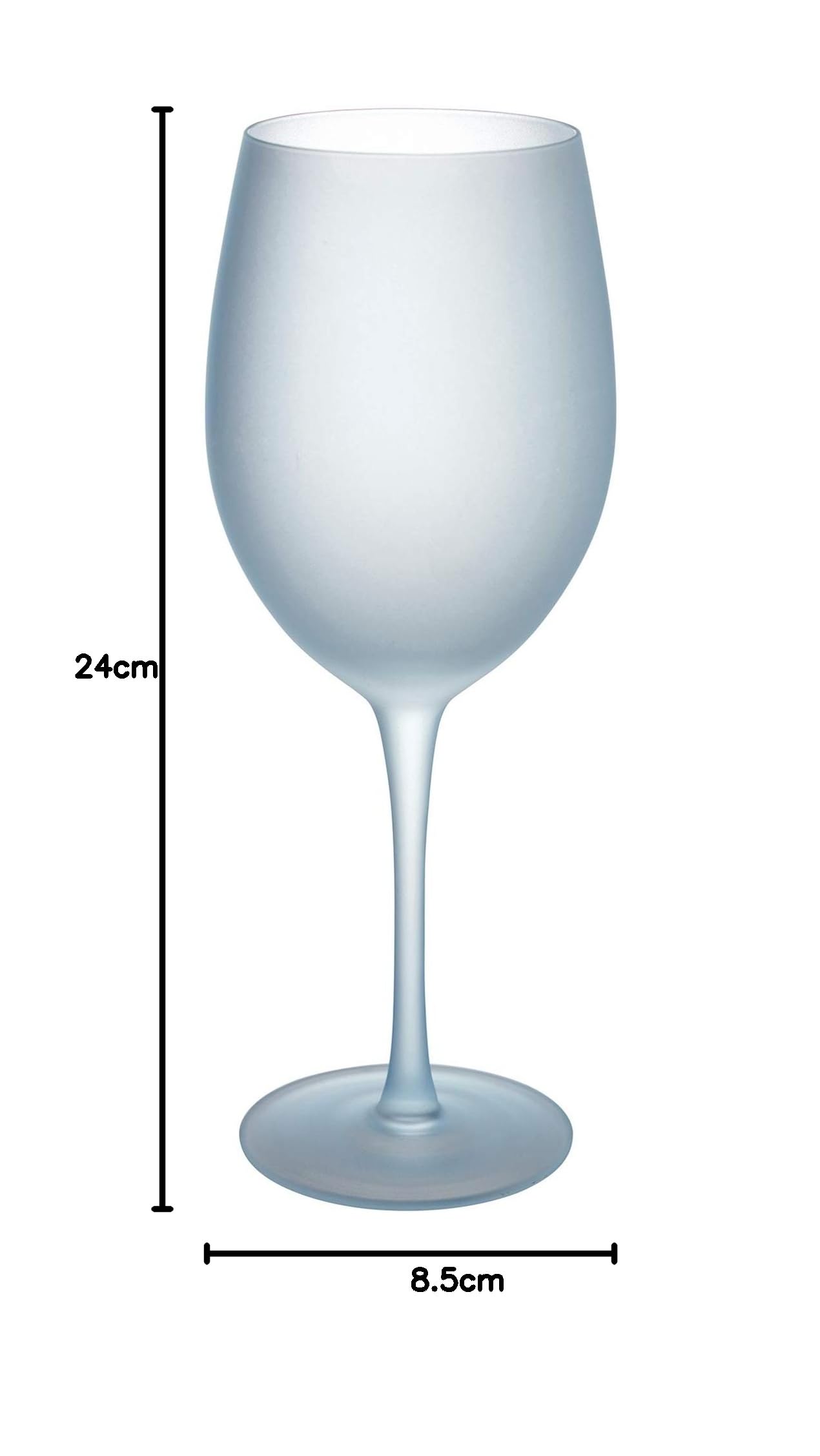 Villa d'Este Home Tivoli Shades of Blue Set aus 6 Frosted Gläsern, 550 ml