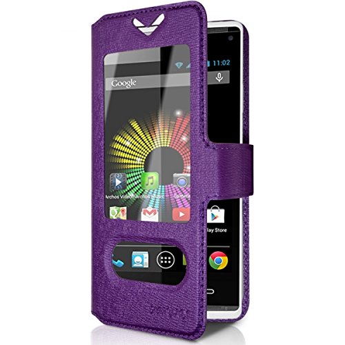 Seluxion – Carcasa – Funda S View Universal S color morado para Archos 40b Titatium