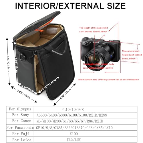 Bolso para cámara mirrorless con apertura dual y protección anti-impacto miniatura 3