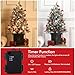 GAOMON 3ft Christmas Tree Pre-Lit Artificial Christmas Tree with Vintage Potted Base, Flocked Snow 70 Warm White LED Lights Red Berries, Festival Decoration Xmas Holiday Decor for Home, Entrances