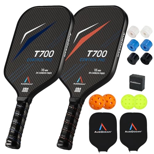 Pickleball Paddles Set of 2,Carbon Pickleball Paddle...