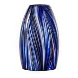 Karyfine Oval Glass Lamp Shade Only Art Glass Lamp Covers Light Fixture Replacement for Kitchen Isla