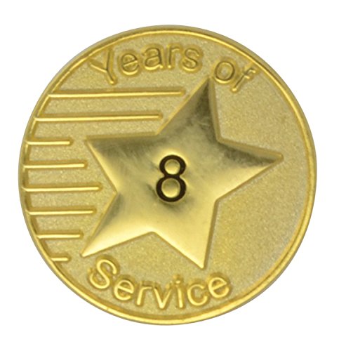 Years of Service Lapel Pin by StockPins – Customizable Employee and Volunteer Recognition Pins, Choose Years 1-50,