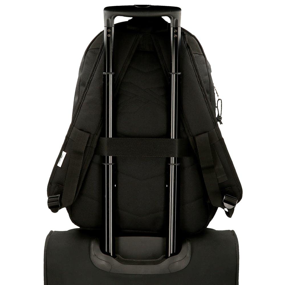 Reebok Boston Sac à Dos Scolaire Double Compartiment Noir 31x44x15 cms Polyester 20,46L