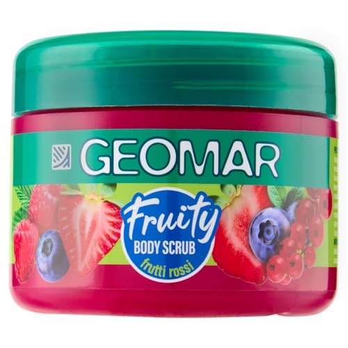 GEOMAR | Fruity Body Scrub Frutti Rossi, Profumo di fragola e lampone, Formula Vegan, Made in Italy, 300 g
