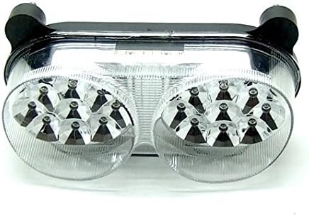 Motocycle LED Integrated Rear Running Tail Stop Brake Light Super Bright Tail Light Fit For Kawasaki 98-2002 ZX-6R ZX-9R 1998-03 Chrome Clear
