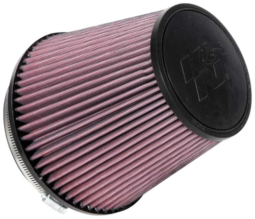 K&N High-Flow Original Lifetime Universal Clamp-On Air Filter: High Performance, Premium, Washable: Flange Diameter: 6 In, Filter Height: 6.5 In, Flange Length: 1 In, Shape: Round Tapered, RU-1042