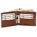 Produktbild Leder Geldbörse Portemonnaie Geldbeutel Münzfach mit Reißverschluss 12 cm Farbe Cognac