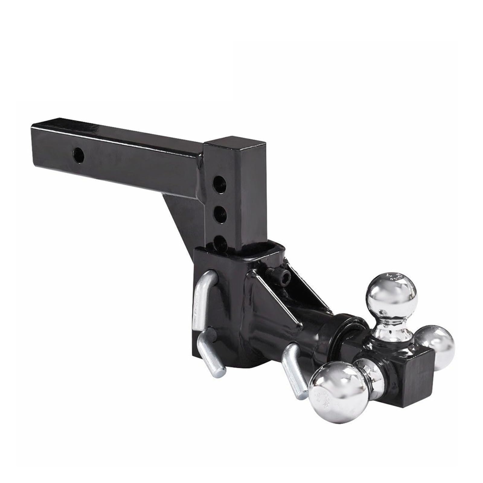 Gancio Traino Auto, Heavy Steel Tri-Ball Girevole Regolazione Drop Turn Trailer Gancio Di Traino Mount 2 "Ricevitore RV Camper Caravan Ricambi Accessori