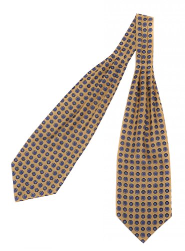 Prettystern Ascot Uomo Seta Cravatta Fazzoletto
