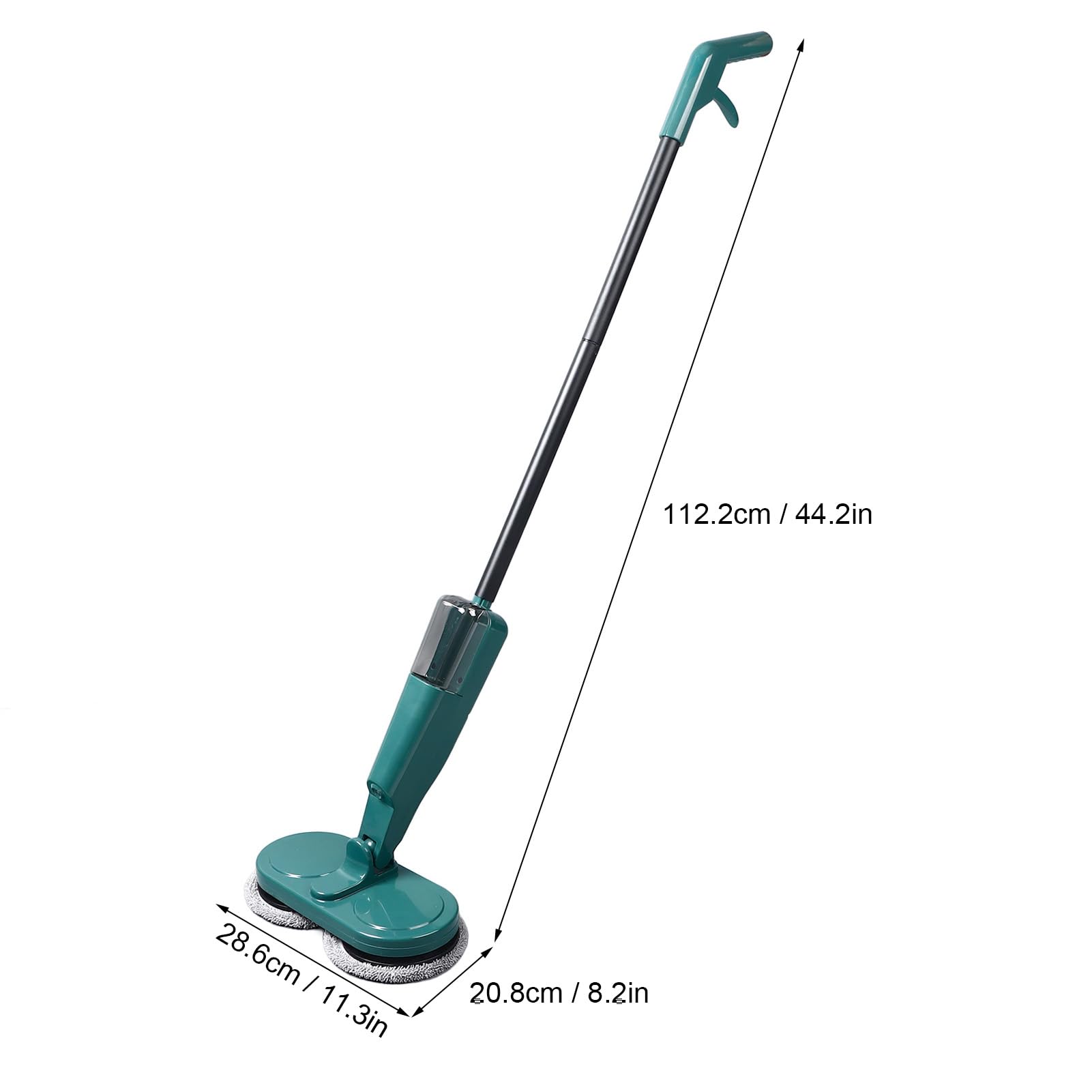 Vadrouille électrique sans Fil, Vadrouille électrique sans Fil pour le Nettoyage des Sols, Nettoyeur à Double Rotation Rechargeable avec 4 Tampons Réutilisables pour Bois Dur