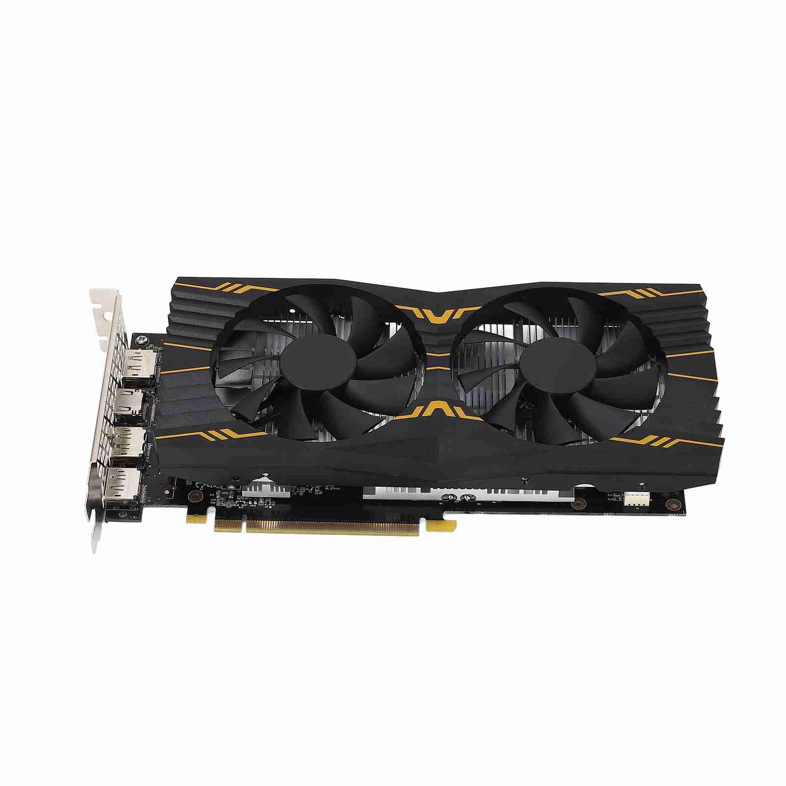 Yctze 6 GB 5 Scheda Aphics da Gioco Porta 192 Bit 3 Interfaccia Multimediale HD GPU PC 4K con 2 Ventole di Raffreddamento Schede Aphics per Computer per PC da Gioco