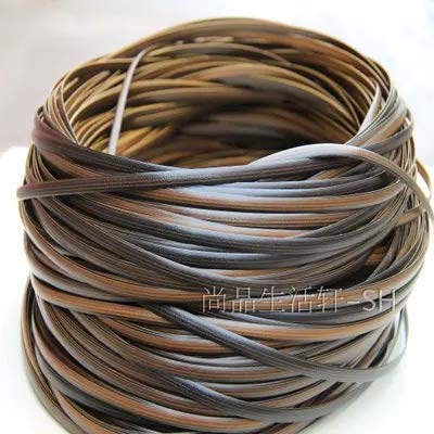 Coffee Gradient Flat Synthetic Rattan Weaving Material Plastic Rattan for Knit and Repair Chair Table,Storage Basket,Ect