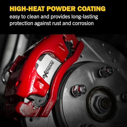 Image of PowerStop Rear Red Powder Coated Brake Caliper Pair for Ford Mustang 1994-01 | Ford Mustang 2003-04 - High-Temp Brake Caliper Upgrade, S4824A