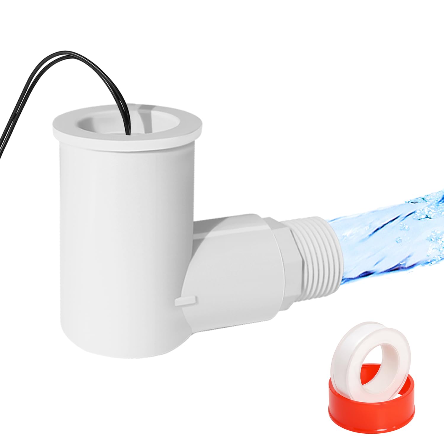 SS2 AC Float Switch HVAC, 3/4 Inch Safe-L-Switch with Tape AC Float Safety Switch for Condensating Overflow Detection, Used in Various HVAC Drain Pan Condensate Outlet System Application -1Pack