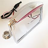 Este soporte para matrícula de montaje lateral cuenta con una luz LED de doble intensidad.