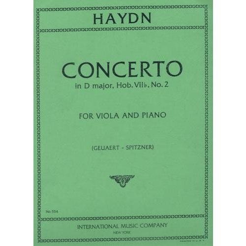 Haydn Franz Joseph Concerto in D Major Hob VIIb:2 Viola Piano by F.A. Gevaert And Alfred Spitzer