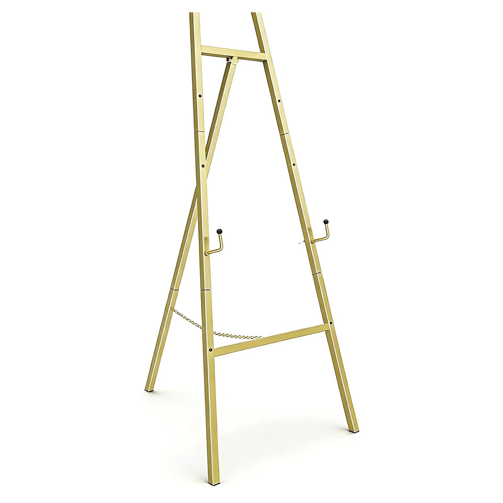 Kalttoy Easel Stand for Sign, Heavy Duty Metal Display Easel with Adjustable Chain 4-Tiers Height Art Easels for Painting Posters Metal Display Stand Heavy Duty