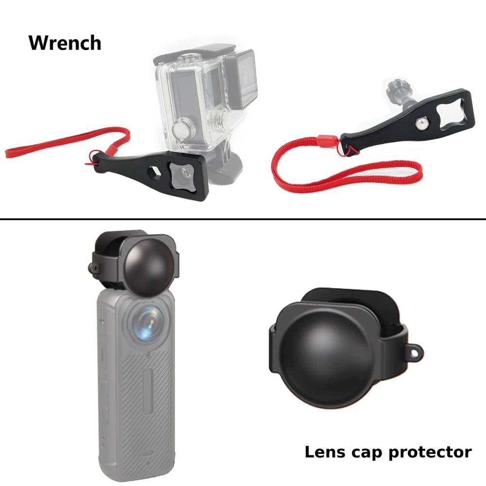 10 Piezas Accesorios Action Camera para Insta360 X5 X4 X3 Ace Pro,Soporte movil Pecho,Correa para la Cabeza y muñeca,Mochila Clip y Tapa de Lente de Silicona Compatible con GoPro Hero,Negro