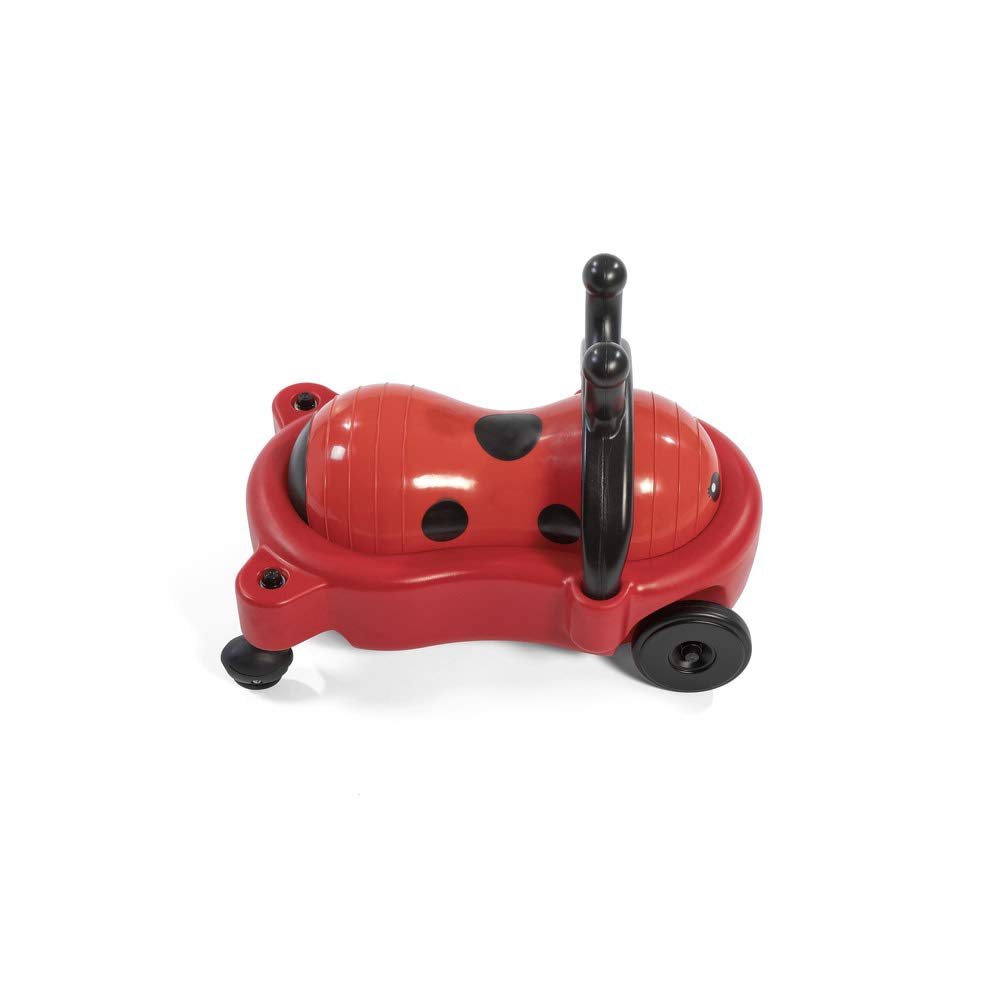 Step2 Bouncy Buggy Rutscher Marienkäfer | Spielzeug Fahrzeug & Hüpfball 2-in-1 in Rot & Schwarz | Kinderfahrzeug / Rutscherauto ab 2 Jahre