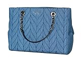 Kate Spade New York Meena Briar Lane Quilted Purse Women's Denim Handbag, 12'H x 8'W x 5'D