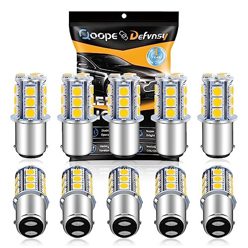 Qoope 12V BA15D LED RV Interior Bulb 3000K 18SMD