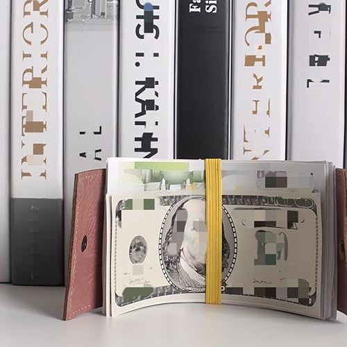 The Cash Wrap Wallet,Leather Money Organizer with Elastic Straps, Quick Access Bill Holder, Minimalist Cash Stuffing Pocket Wallet for Men & Women (Gray)2