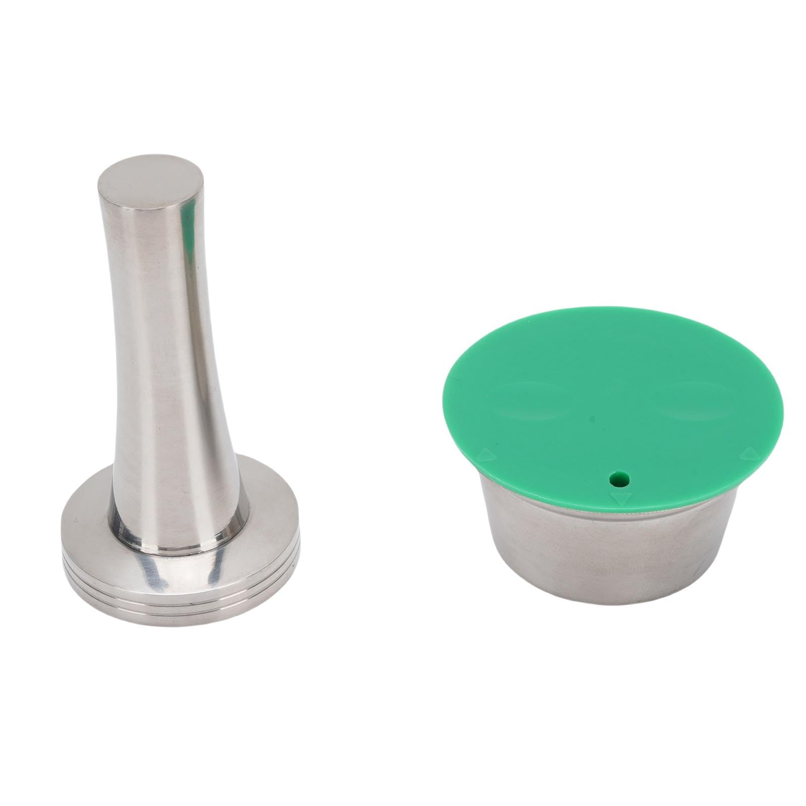 Cocoarm Cápsula de café de Acero Inoxidable Kit de Cápsulas de café Reutilizables con Cuchara Manipuladora Juego de Cepillos para Elaboración de Cerveza Casera Diseño de Acero Inoxidable Duradero