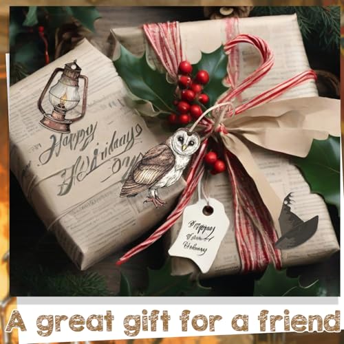 Image of Soulchen 12 Pcs Wizard Magical Theme Party Decor Vintage Magical Hanging Ornaments Wood Hanging Sign Gifts for Room Home Birthday Party Decoration