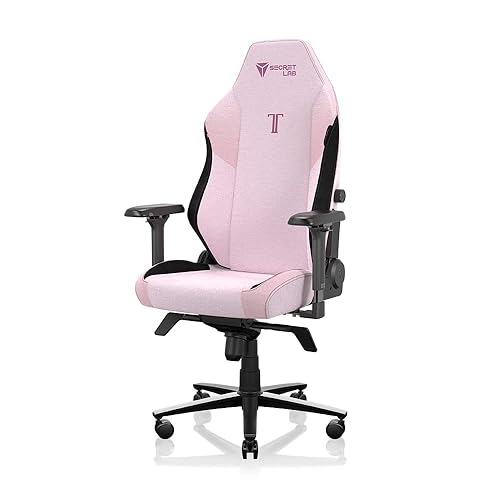 Secretlab Titan Evo Plush Pink Gaming Chair - Reclining, Ergonomic & Comfortable Computer Chair with 4D Armrests, Magnetic Head Pillow & 4-Way Lumbar Support - Pink - Fabric - Plush Pink - Regular